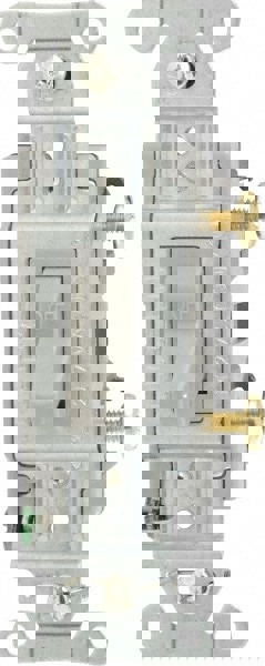 1 Pole, 120 to 277 VAC, 15 Amp, Commercial Grade Toggle Wall Switch